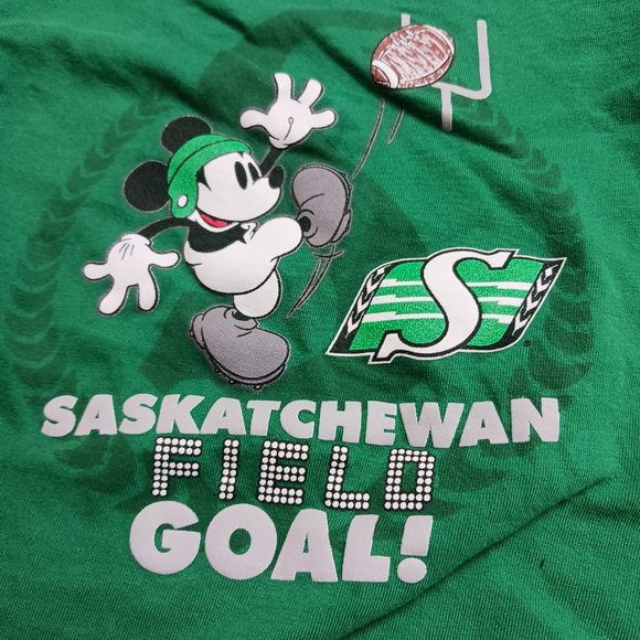 Disney Mickey Mouse NFL Saskatchewan Roughriders Baby Onesie Size 24 Months - Picture 2 of 9